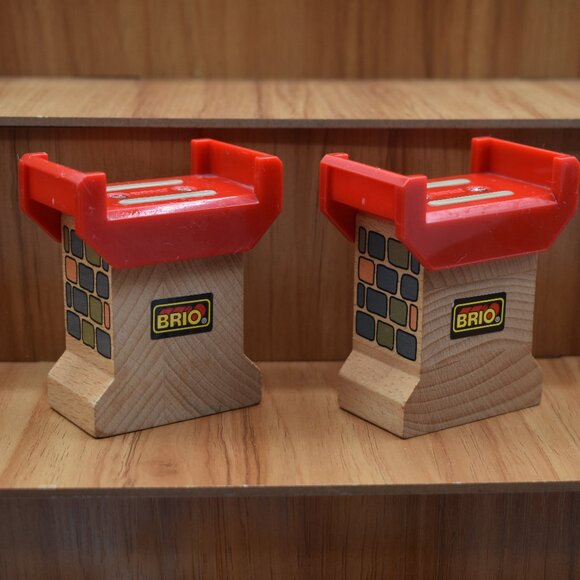 Brio Wooden Railway 3 Inch Track Riser Thomas and Friends Wooden Compatible x 2 - Picture 1 of 9